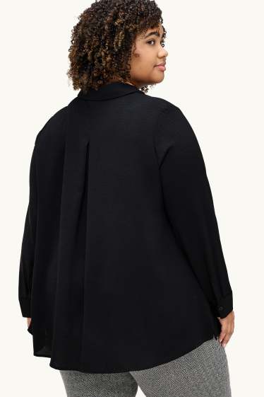Damen - Hemdbluse - schwarz