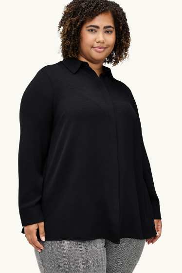 Damen - Hemdbluse - schwarz