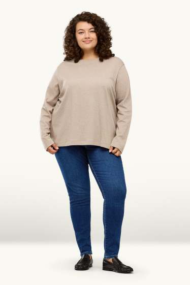Damen - Jegging Jeans - Mid Waist - dunkeljeansblau