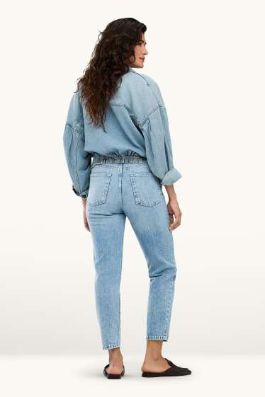 Donna - Mom jeans - vita alta - LYCRA® - jeans azzurro
