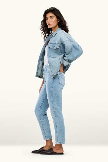 Donna - Mom jeans - vita alta - LYCRA® - jeans azzurro