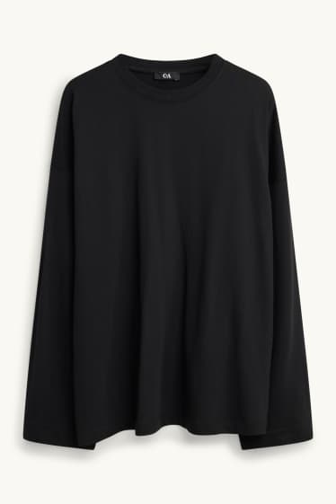 Dames - Longsleeve - relaxed fit - zwart