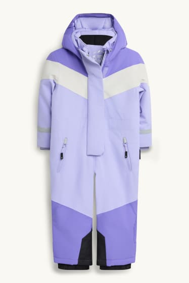 Nena - Granota d’esquí amb caputxa - folrada - impermeable - lila/blanc