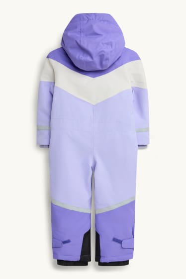 Nena - Granota d’esquí amb caputxa - folrada - impermeable - lila/blanc