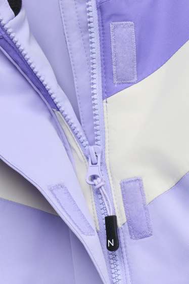Nena - Granota d’esquí amb caputxa - folrada - impermeable - lila/blanc