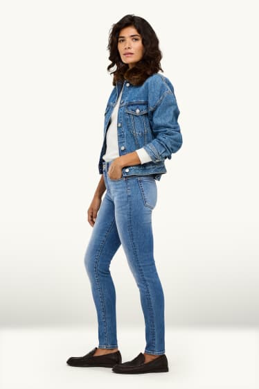 Dames - Skinny jeans - mid waist - shaping jeans - LYCRA® ADAPTIV Fiber - jeansblauw