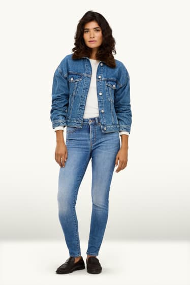 Dames - Skinny jeans - mid waist - shaping jeans - LYCRA® ADAPTIV Fiber - jeansblauw