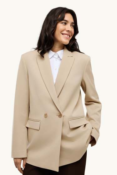 Dames - Business-blazer - regular fit - beige