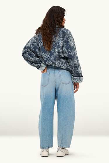 Donna - Barrel jeans - vita alta - jeans blu