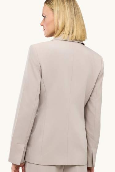 Damen - Business-Blazer - tailliert - sandfarben