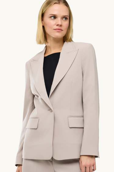 Damen - Business-Blazer - tailliert - sandfarben