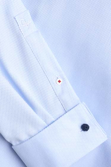 Heren - Business-overhemd - regular fit - cut away - strijkvrij - lichtblauw