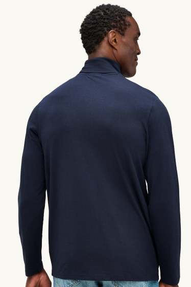 Herren - Rollkragenshirt - dunkelblau