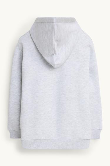 Nena - SmileyWorld® - dessuadora amb caputxa - efecte brillant - gris clar jaspiat
