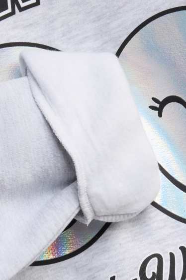 Nena - SmileyWorld® - dessuadora amb caputxa - efecte brillant - gris clar jaspiat