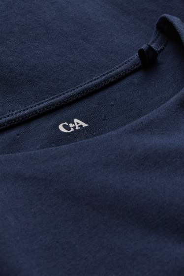 Femmes - Haut à manches longues - slim fit - bleu foncé