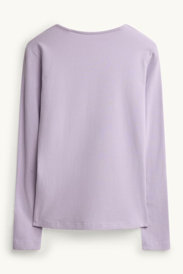 Femmes - Haut à manches longues - slim fit - lilas