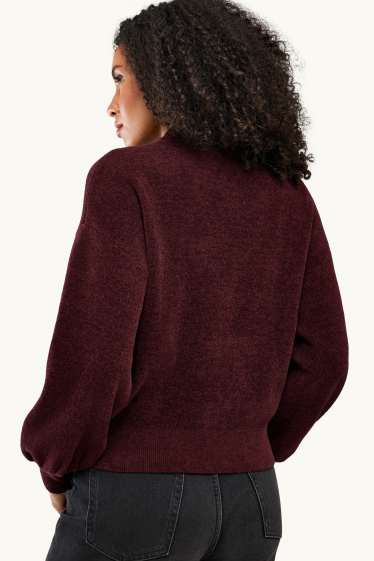 Women - Cardigan - bordeaux