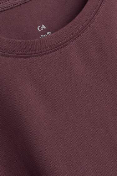 Femmes - Haut à manches longues - slim fit - bordeaux