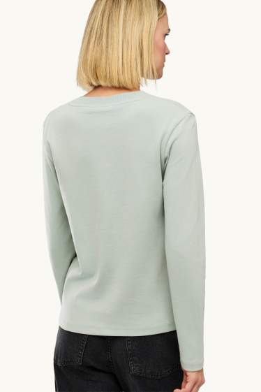 Dames - Longsleeve - regular fit - lichtgroen