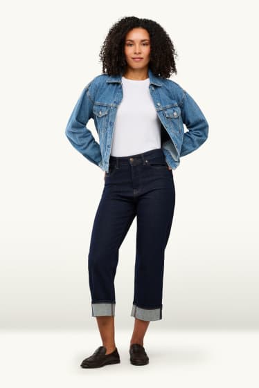 Dona - Boyfriend Jeans - mid waist - texà blau fosc