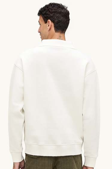 Herren - Sweatshirt - cremeweiß