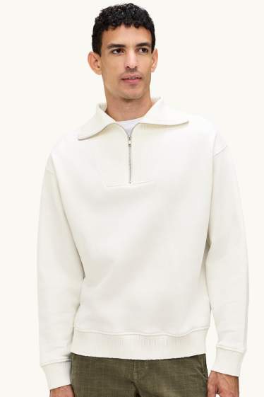 Herren - Sweatshirt - cremeweiß