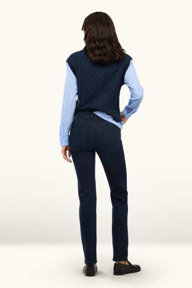 Dona - Slim Jeans - mid waist - texans modeladors - LYCRA® - texà blau fosc