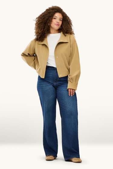 Donna - Jeans a gamba larga - vita alta - jeans blu scuro