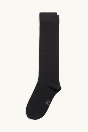 Femmes - Chaussettes hauteur genoux - noir