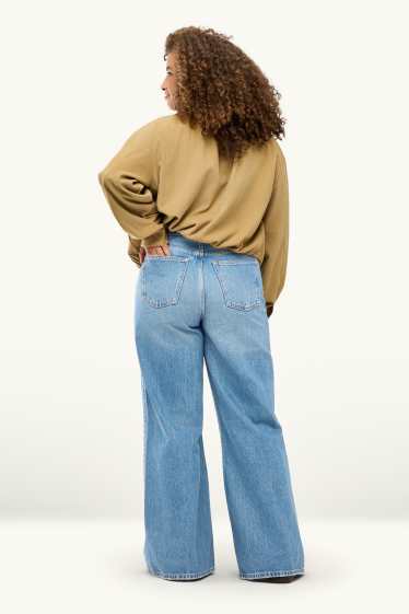 Donna - Jeans a gamba larga - vita alta - jeans blu