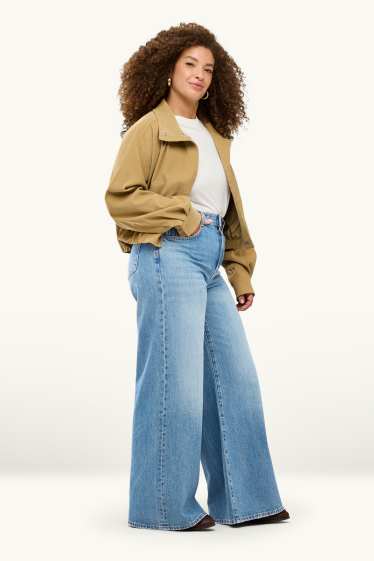 Donna - Jeans a gamba larga - vita alta - jeans blu