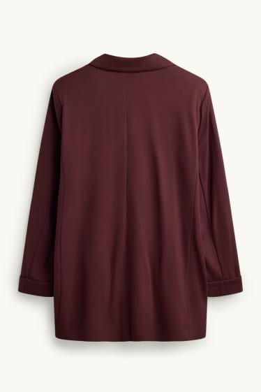 Dames - Lange blazer - curvy fit - bordeaux