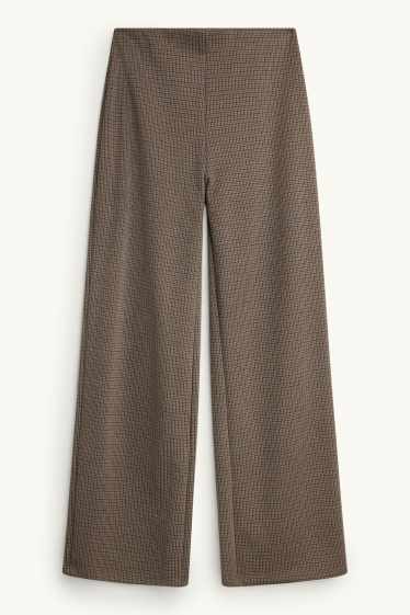 Damen - Jogginghose - gemustert - taupe