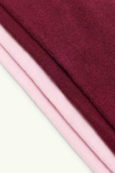 Kinderen: meisjes - Set van 2 - maillot - roze / donkerrood
