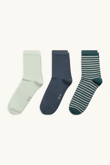 Dona - Paquet de 3 - mitjons - verd / blau fosc