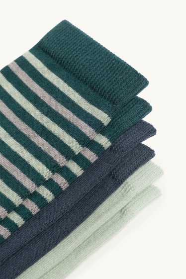 Dona - Paquet de 3 - mitjons - verd / blau fosc