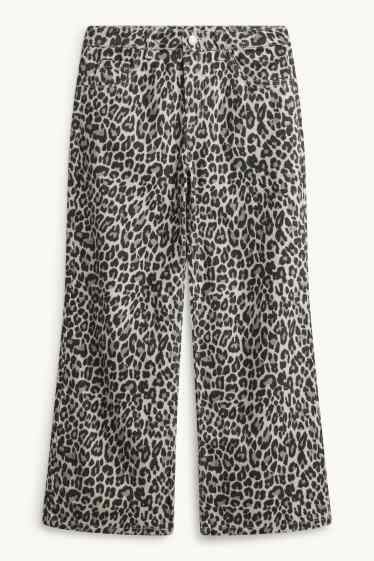 Enfants filles - Bootcut jean - à motif - blanc / noir