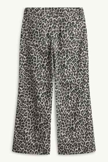 Enfants filles - Bootcut jean - à motif - blanc / noir