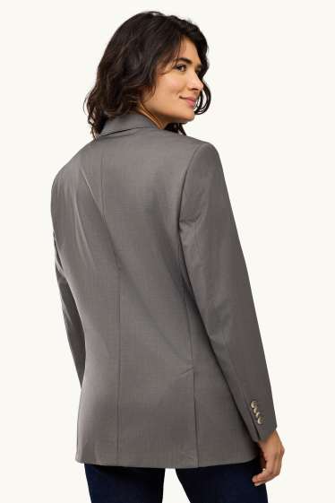 Damen - Longblazer - Regular Fit - grau