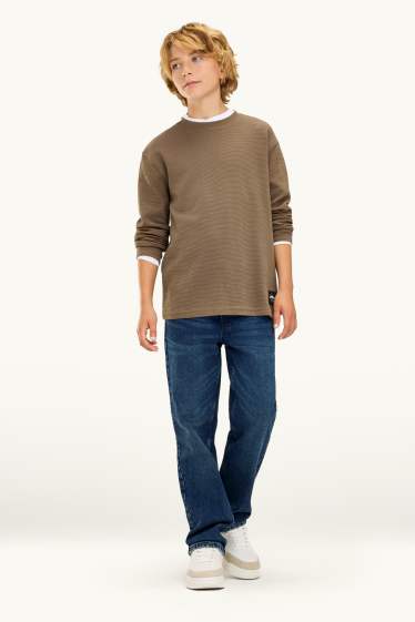 Copii - Băieți - Straight jeans - jeans termoizolanți - LYCRA® - denim-albastru închis