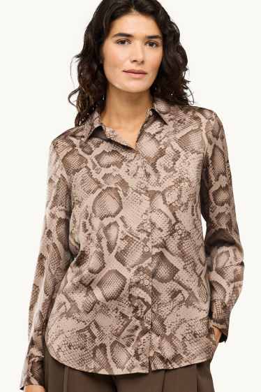 Femmes - Chemisier - à motif - beige / marron
