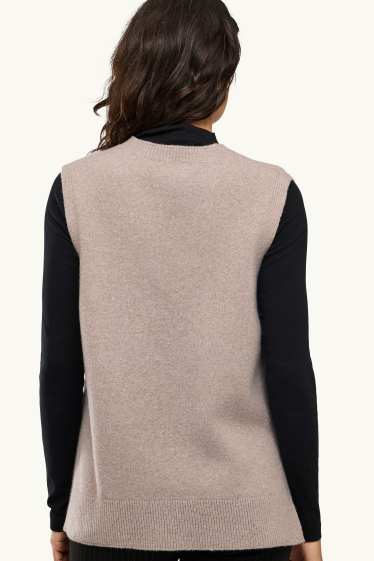 Damen - Pullunder - beige