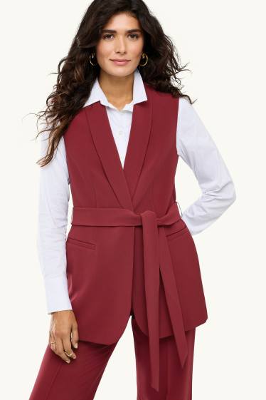 Donna - Gilet business - regular fit - bordeaux