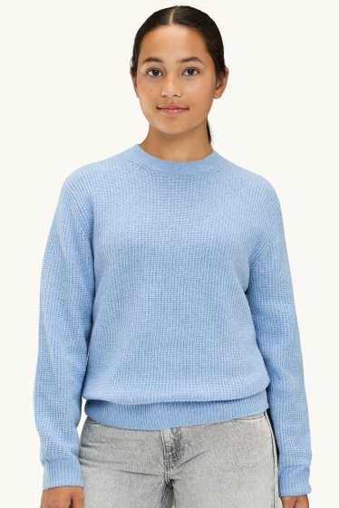 Kinder Mädchen - Pullover - hellblau