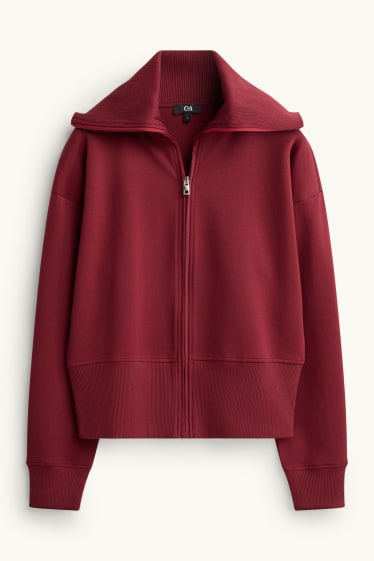 Damen - Sweatjacke - bordeaux