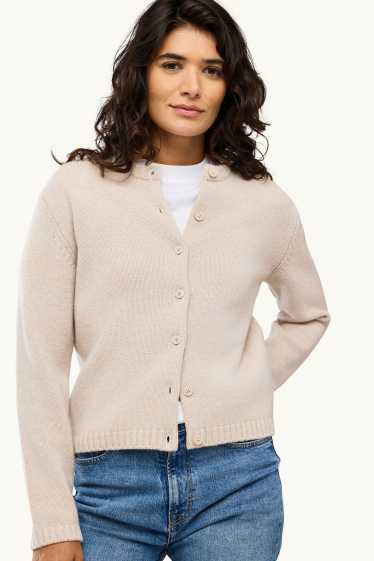 Femmes - Gilet en laine - crème