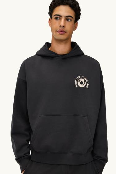Men - Oversized hoodie - black