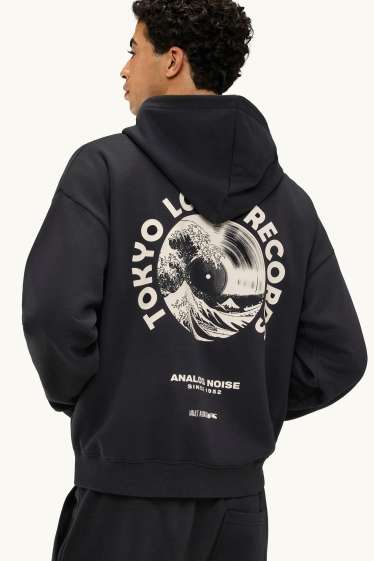 Men - Oversized hoodie - black