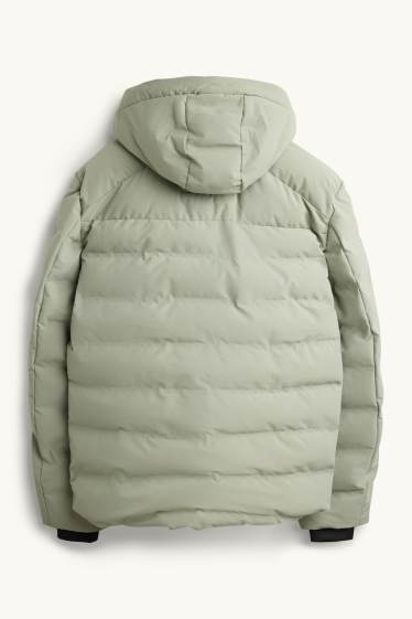 Herren - Funktions-Steppjacke mit Kapuze - gefüttert - hellgrün